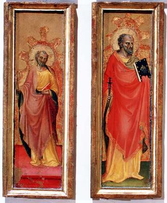 Two Holy Apostles (tempera on panel) od Bicci  di Lorenzo
