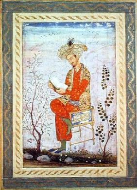 Babur (r.1526-30) Reading, Mughal  on
