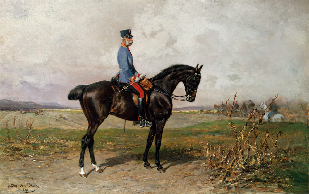 Franz Joseph, Equestrian Portrait od Blaas