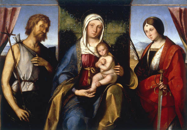 Boccaccino / Mary with Child & Saints od Boccaccio Boccaccino