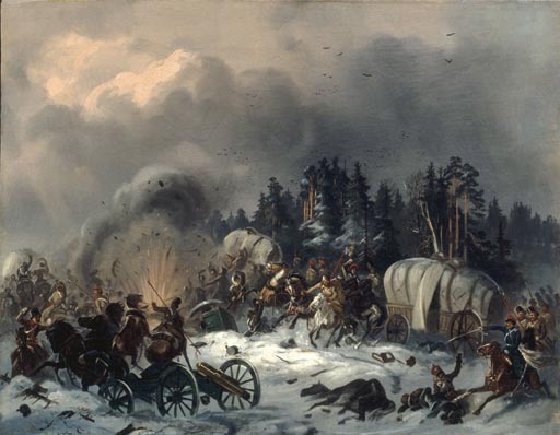 Szene dem russisch-franzoesischen Krieg 1812 od Bogdan Pawlowitsch Willewalde
