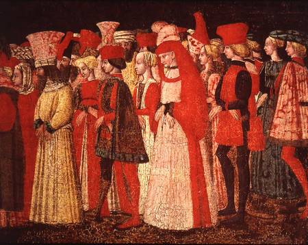 People of the Court of the Sforza Family  (detail) od Bonifacio Bembo
