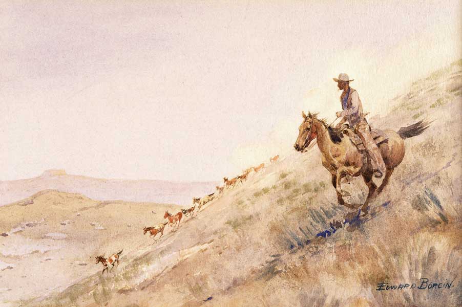 Rounding Up Horses od Edward Borein