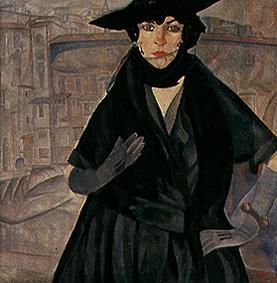 Lady in black. od Boris Dimitrijew. Grigorjew