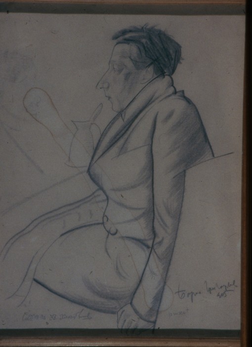 Portrait of the Poet Velimir Khlebnikov (1885-1922) od Boris Dimitrijew. Grigorjew
