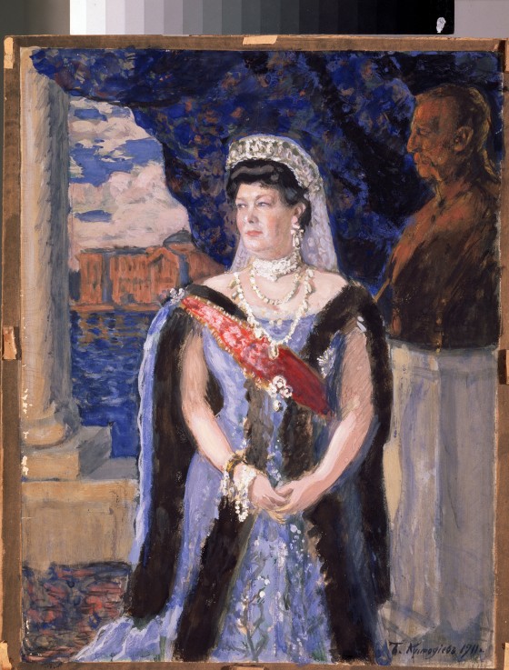 Portrait of the Grand Duchess Maria Pavlovna (1854-1920) od Boris Michailowitsch Kustodiew