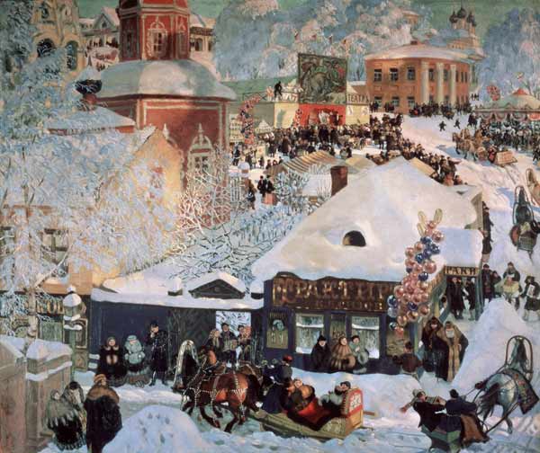 Winter. Shrovetide od Boris Michailowitsch Kustodiew