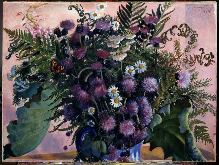 Finnish bunch of flowers od Boris Michailowitsch Kustodiew