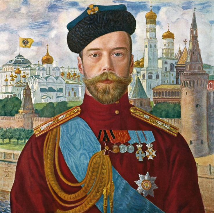 Portrait of Emperor Nicholas II (1868-1918) od Boris Michailowitsch Kustodiew
