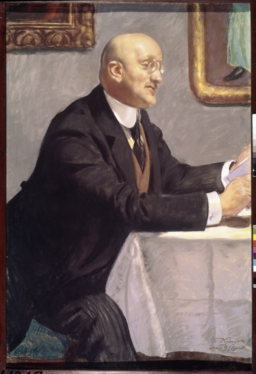 Portrait of the artist Igor Grabar (1871-1960) od Boris Michailowitsch Kustodiew