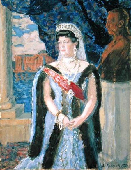 Portrait of the Grand Duchess Maria Pavlovna od Boris Michailowitsch Kustodiew