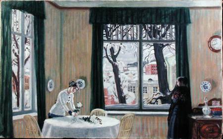 In the Room. Winter od Boris Michailowitsch Kustodiew