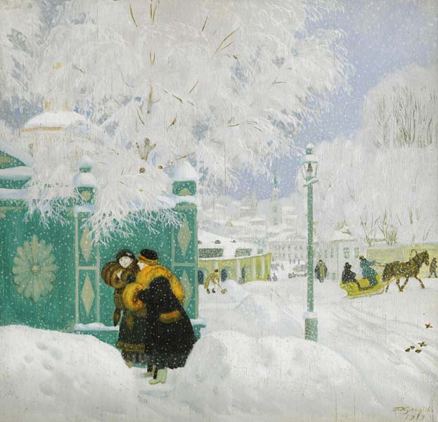 Zimní scény od Boris Michailowitsch Kustodiew