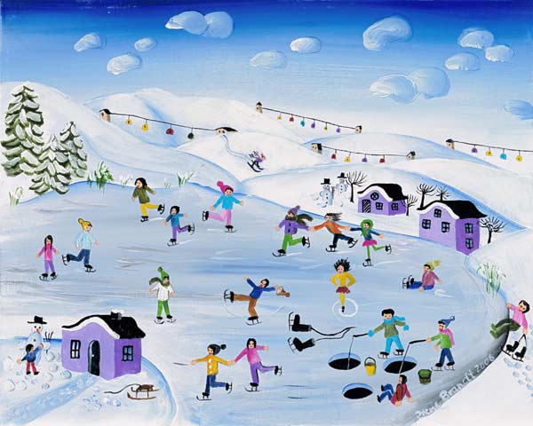 Winter im lila Dorf od Irene Brandt