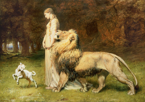 Una and the Lion, from Spenser's Faerie Queene od Briton Riviere