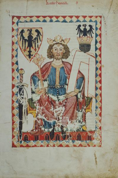 Kaiser Heinrich VI. auf dem Thron