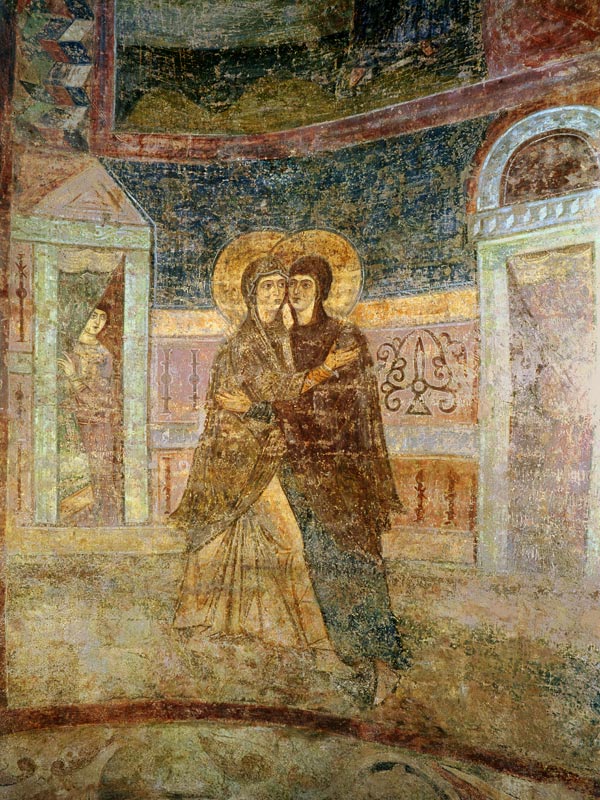 The Visitation, detail from the chapel interior od Byzantine