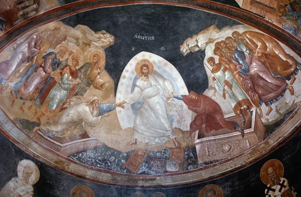 Anastasis in the Parecclesian apse vault od Byzantine