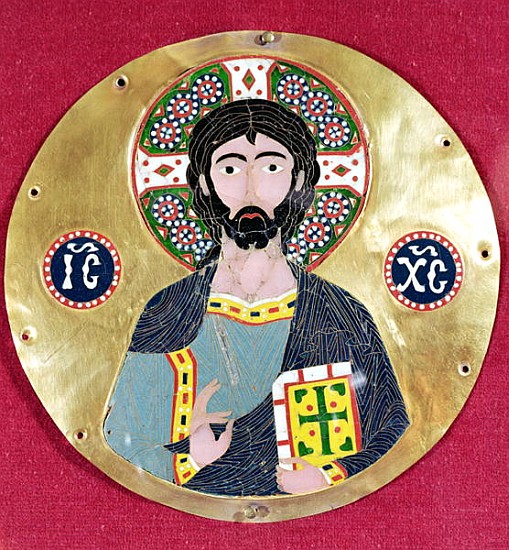 Christ Blessing, 10th-11th century (gold & enamel) od Byzantine