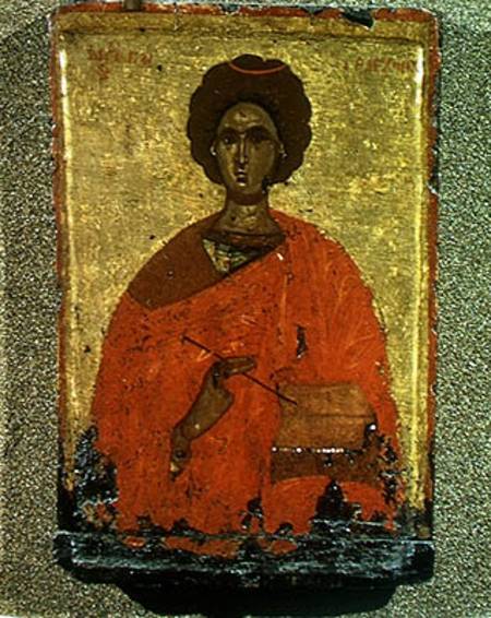 Icon of St. Pantaleon of Nicomedia (d.c.305 AD) od Byzantine