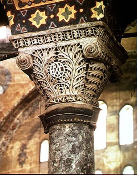 Carved capital from the interior od Byzantine School
