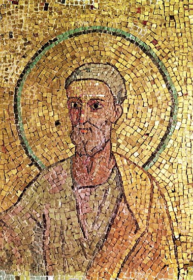 Detail of St. Peter, from the Crypt of St. Peter, c.700 AD (see also 151558) od Byzantine School