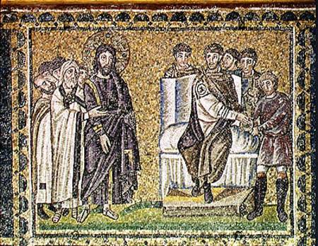 Jesus before Pontius Pilate od Byzantine School