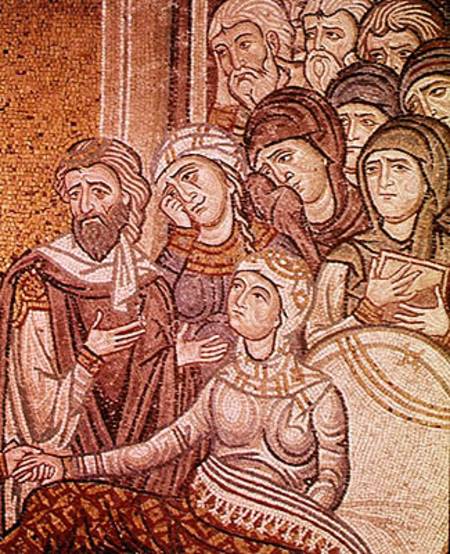 The Raising of Jairus's Daughter  (detail) od Byzantine School