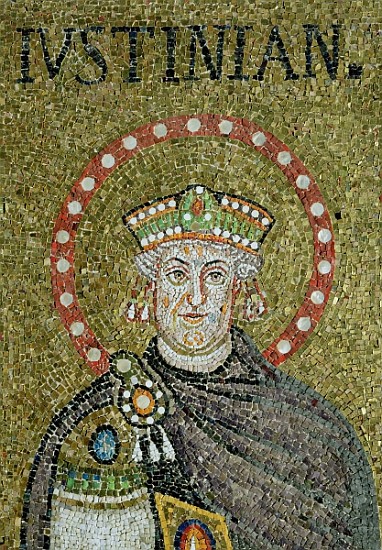 The face of Justinian od Byzantine School