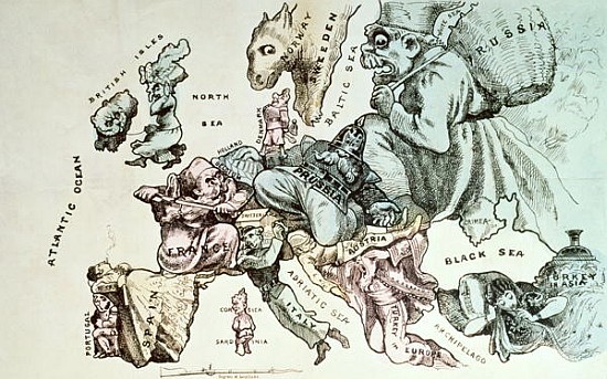 Comic map of Europe od c.1870 Frederick Rose