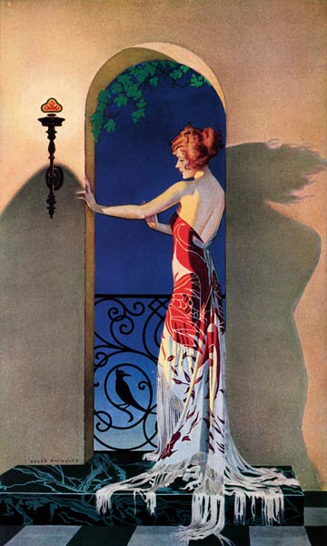Fashionable 1920s Woman in Spain od C. Coles Phillips
