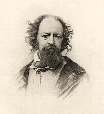 Portrait of Alfred, Lord Tennyson (1809-92) (engraving) od C. Laurie