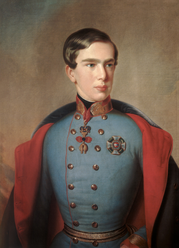 Portrait of Emperor Franz Joseph of Austria (1830-1916) aged 20 od C. Lemmermayer