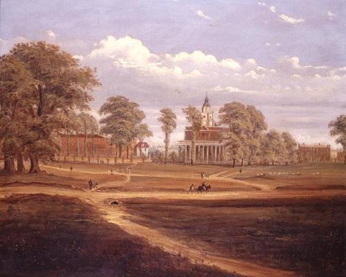 View across Clapham Common towards North Side and The Pavement, 1878 (oil on canvas) od C. Norris