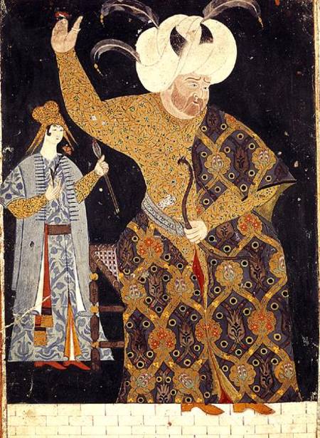Portrait of Sultan Selim II (1524-74) firing a bow and arrow od called Nigari Reis Haydar