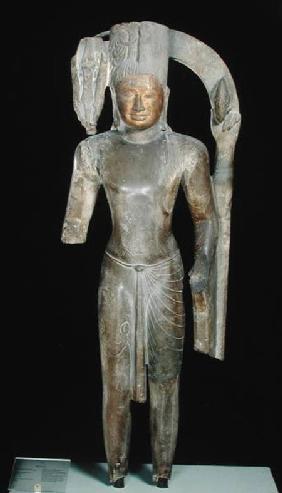 Standing statue of Harihara, Phnom Da Style, from Angkor Borei