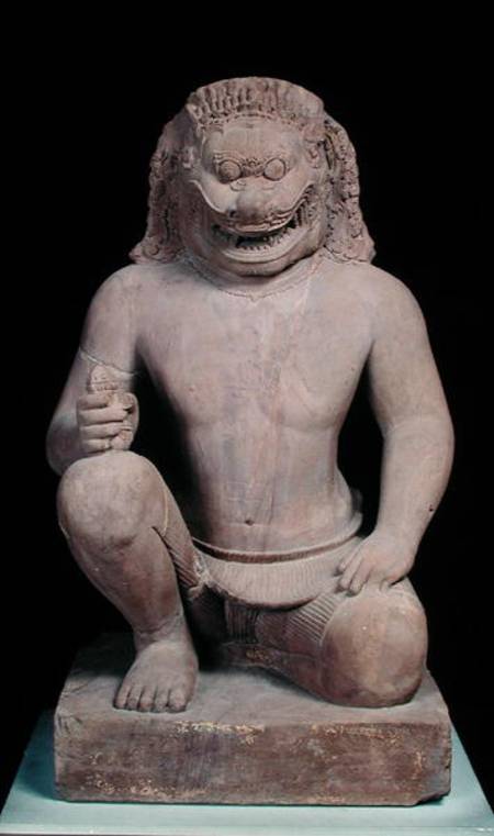 Lion-headed guardian, Banteay Srei Style od Cambodian School