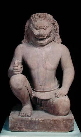 Lion-headed guardian, Banteay Srei Style