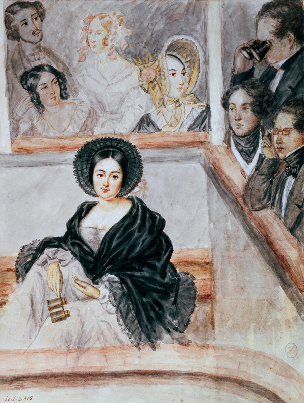 Marie Duplessis (1824-47) at the Theatre od Camille-Joseph-Etienne Roqueplan