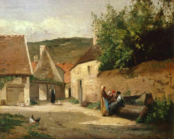 Street corner in the village od Camille Pissarro