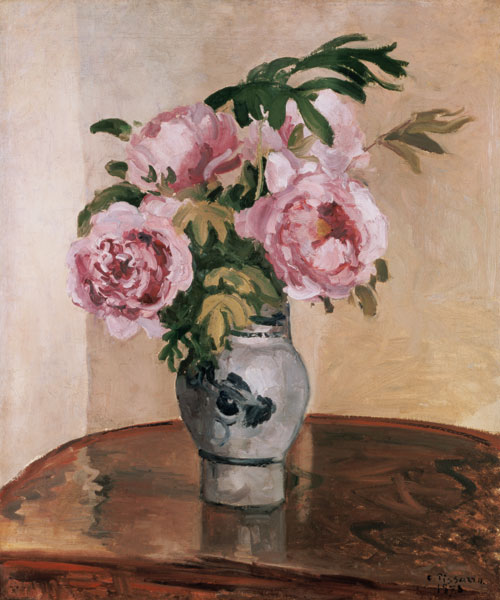 A Vase of Peonies 1875 od Camille Pissarro