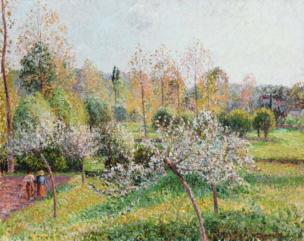 Blühende Apfelbäume in Eragny od Camille Pissarro