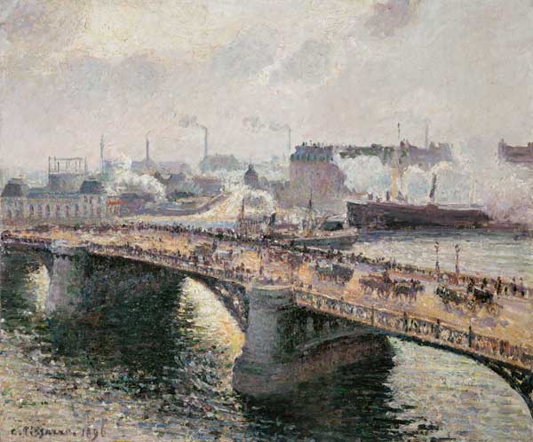 The BoÏeldieu bridge in Rouen od Camille Pissarro