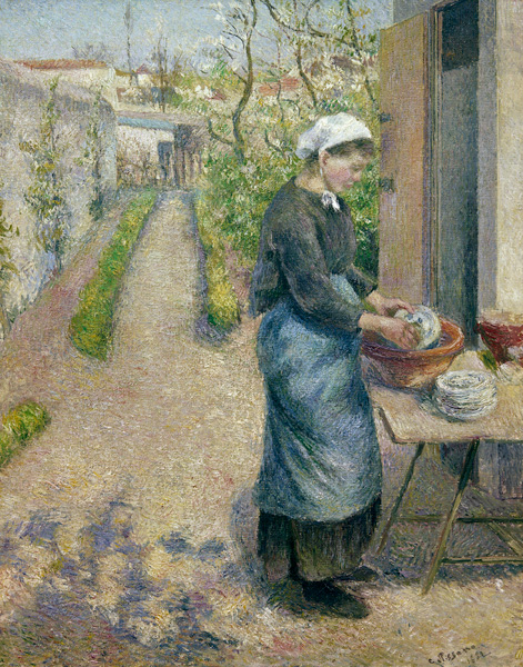C.Pissarro, Die Geschirrspülerin od Camille Pissarro