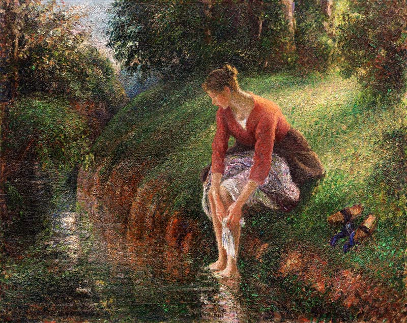 The footbath od Camille Pissarro