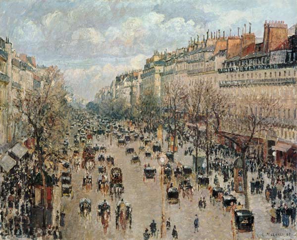 The boulevard Montmartre in Paris. od Camille Pissarro