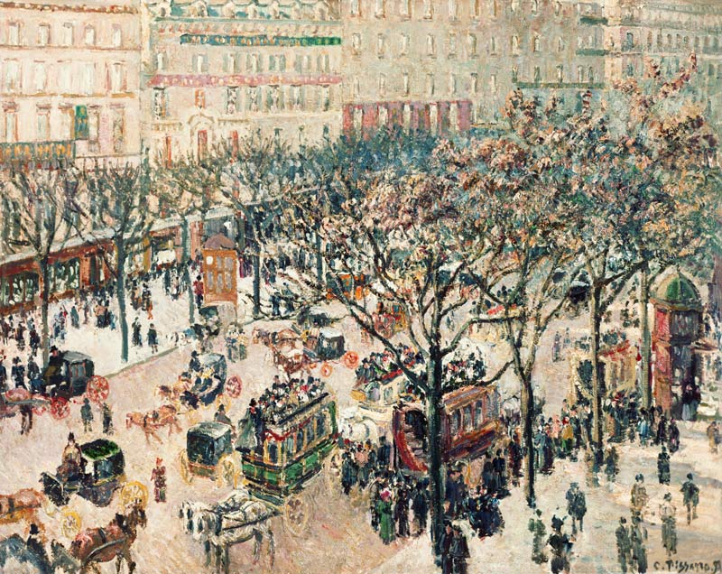 The boulevard of the Italy in the morning light. od Camille Pissarro
