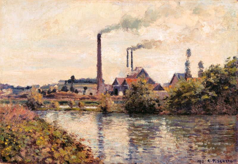 The factory in Pontoise od Camille Pissarro