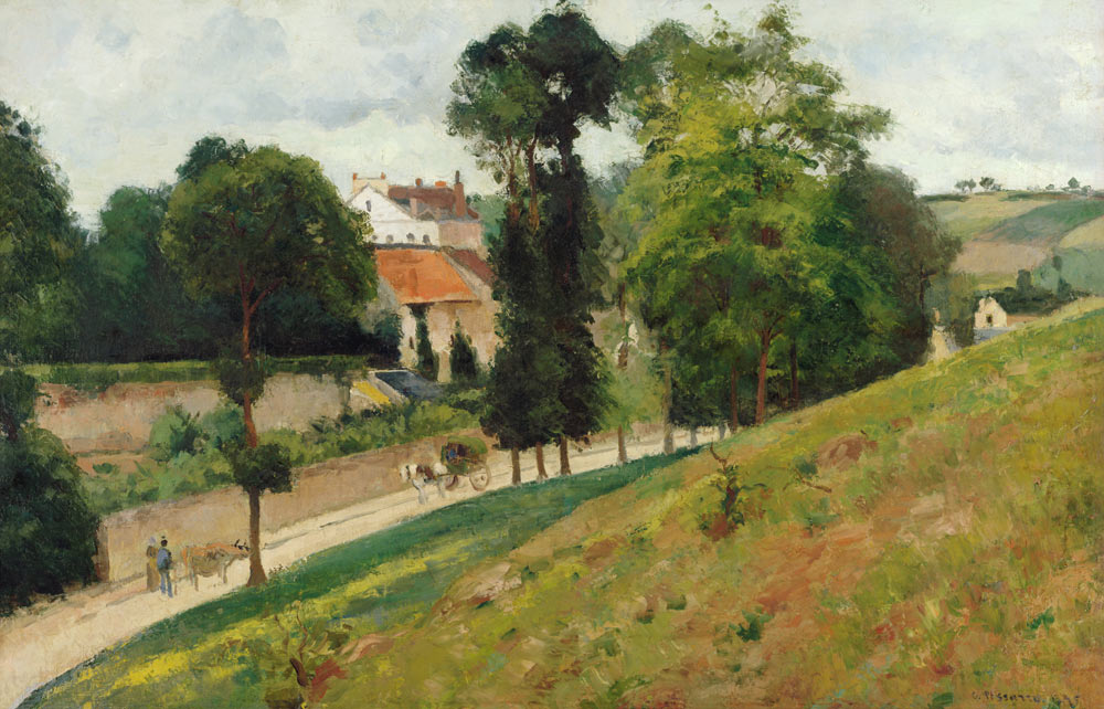 The Rue Saint Antoine in L ' Hermitage, Pontoise od Camille Pissarro
