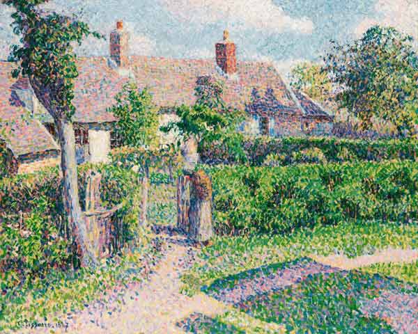 Peasants' houses, Eragny od Camille Pissarro